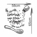 Ver imagem 3 de Adesivo de Parede Decoratico Frase Uma Pitada de Amor