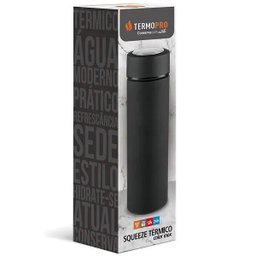 SQUEEZE TÉRMICA INOX PRETO 500ML - TERMOPRO - 2