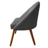 Kit 04 Cadeiras de Jantar Estofada Confortavel Tecido Suede Pés Palitos Visammer - Cinza - 5