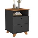 Ver imagem 3 de Kit 02 Gaveteiros para Escritório Home Office 2 Gavetas Diem A02 Freijó Preto - Lyam Decor