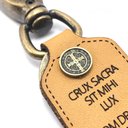 Ver imagem 2 de Chaveiro De São Bento Couro Caramelo