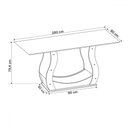 Ver imagem 3 de Mesa de Jantar 6 Lugares Brusque Mel/off White/veludo Pastel - Viero Móveis