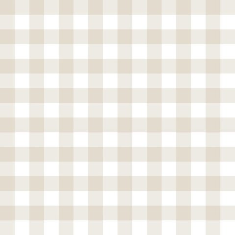 Papel de Parede Doce Estilo Xadrez Bege 82199