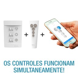 Ventilador de Teto Aliseu Terral com Controle Remoto, Parede e Bluetooth. 220v - Cristal - 10
