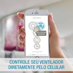 Ventilador de Teto Aliseu Terral com Controle Remoto, Parede e Bluetooth. 220v - Cristal - 11