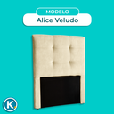 Ver imagem 5 de Cabeceira Estofada Solteiro Alice Nature Veludo Perola 88x136