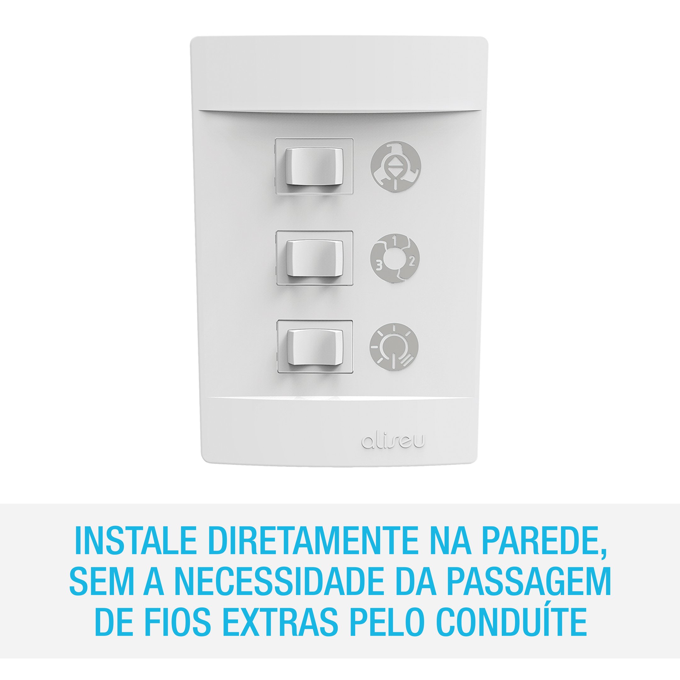 Ventilador de Teto Aliseu Terral com Controle Remoto, Parede e Bluetooth. 220v - Preto - 8