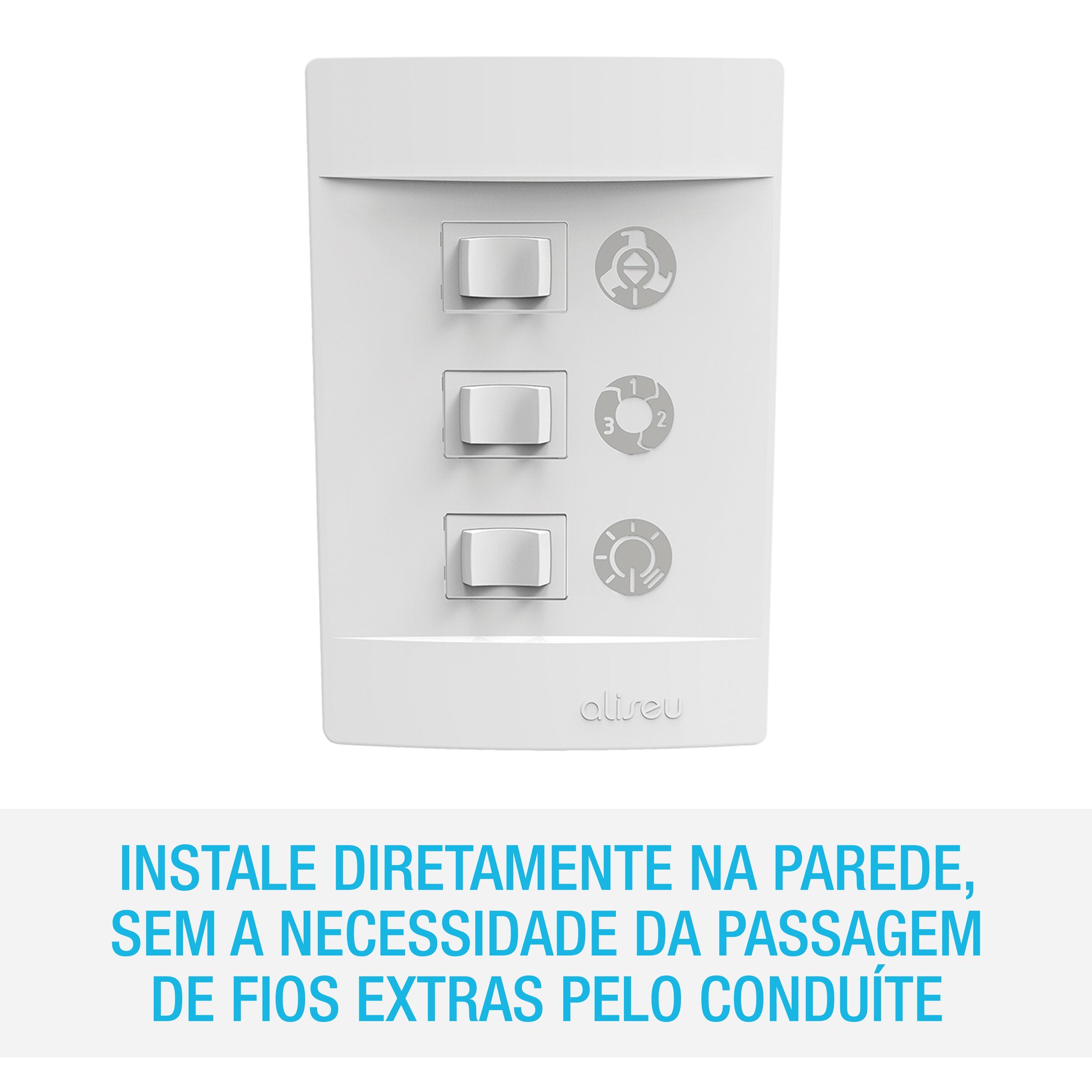 VENTILADOR DE TETO ALISEU SMART COM BLUETOOTH, CONTROLE REMOTO E PAREDE 220V - Branco - 7