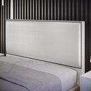 Ver imagem 3 de Cabeceira Box Casal King Com Tachas 195 cm Vicenza L02 Facto Cinza Metalizado - Lyam Decor