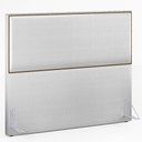 Ver imagem 1 de Cabeceira Box Casal King Com Tachas 195 cm Vicenza L02 Facto Cinza Metalizado - Lyam Decor