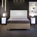 Ver imagem 2 de Cabeceira Box Casal King Com Tachas 195 cm Vicenza L02 Facto Cinza Metalizado - Lyam Decor