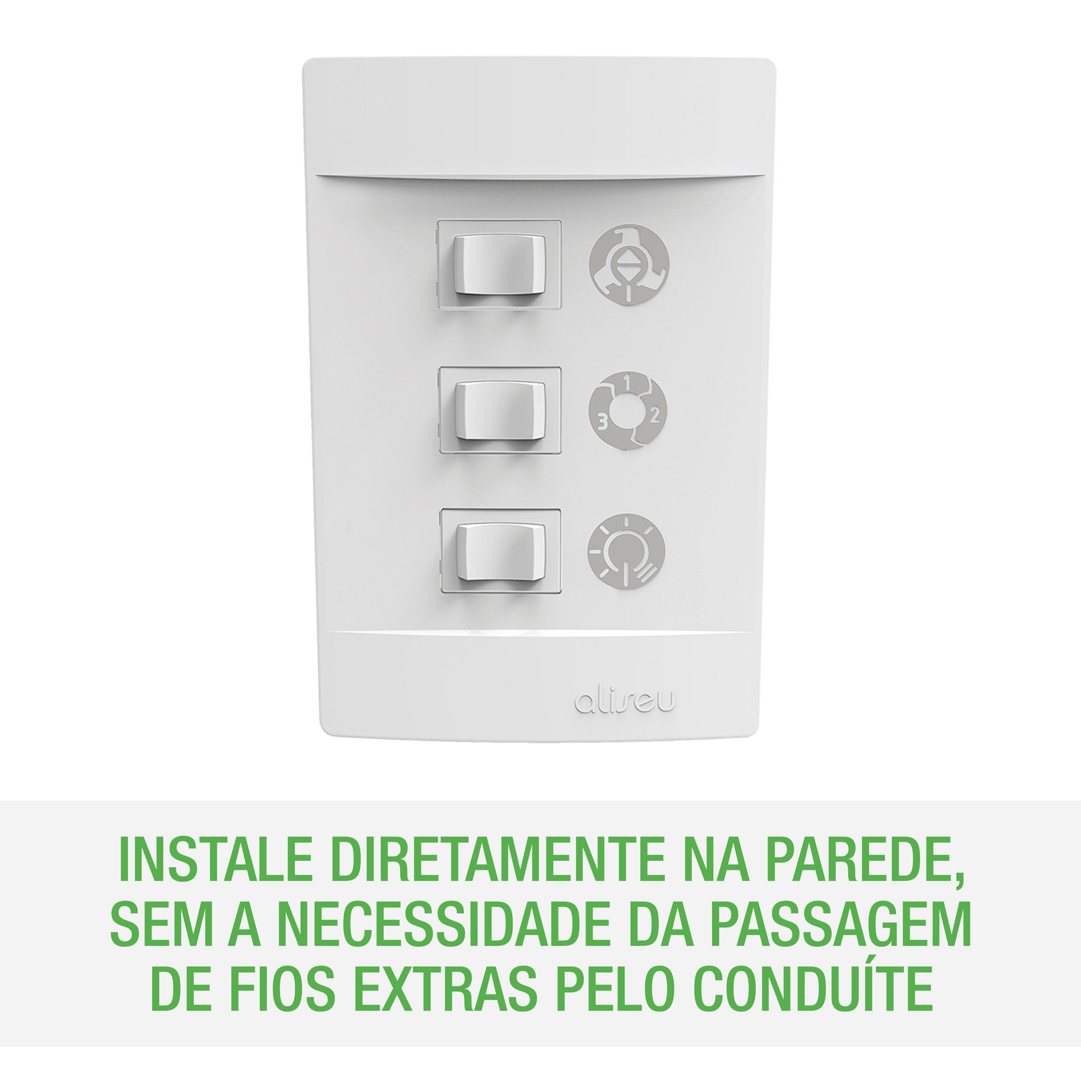 VENTILADOR DE TETO ALISEU VIME COM BLUETOOTH, CONTROLE REMOTO E PAREDE E 127V - Branco - 6