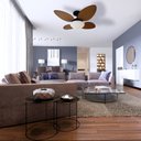 Ver imagem 3 de VENTILADOR DE TETO ALISEU VIME COM CONTROLE REMOTO 220V - Mogno
