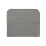 Cabeceira Estofada Casal Alana 140cm Linho Cinza-escuro - 1