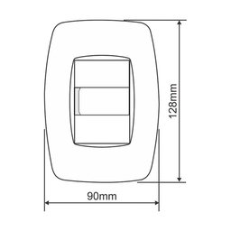 Interruptor Simples Duplo Fame Elegance com Placa 4x2 Branco - 2
