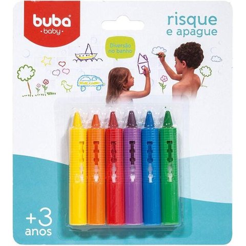 Caneta Risque E Apague Buba 7473 Crianças Banho Divertido Colorido