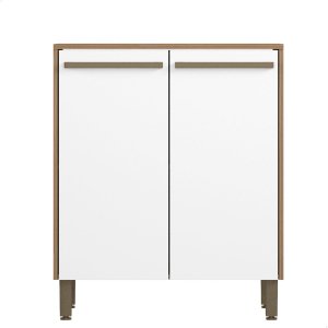 Aparador Buffet Multiuso Mdf Pequeno Uno Branco 88x70 Cm