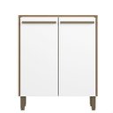 Ver imagem 1 de Aparador Buffet Multiuso Mdf Pequeno Uno Branco 88x70 Cm