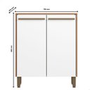 Ver imagem 5 de Aparador Buffet Multiuso Mdf Pequeno Uno Branco 88x70 Cm