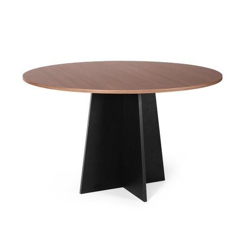 Mesa de Jantar Redonda 120cm 6 Lugares Isabela MDF Noronha e Preto - Straub Web