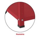 Ver imagem 4 de Estante de Estrutura Metálica com 6 Prateleiras 175cm(a)92acm(l)40cm(p) com Reforço Vermelho
