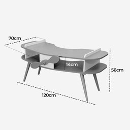 Mesa Avião Infantil Pé Palito Formato Avião:azul - 2