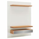Ver imagem 1 de Painel para Tv 55 Pol 140cm 2 Gavetas com Espelho Aksa D03 Off White Freijó - Lyam Decor