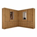 Ver imagem 2 de Closet Sevilha 6 Portas Casal Duplo com Espelho 18 Gavetas Cinamomo