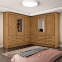 Ver imagem 1 de Closet Sevilha 6 Portas Casal Duplo com Espelho 18 Gavetas Cinamomo
