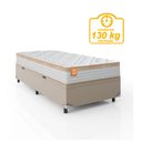 Ver imagem 7 de Cama Box Baú Solteiro Colchão Molas Ensacadas Real 88x188x68cm Branco / Bege - Suporta até 130Kg