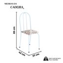Ver imagem 3 de Kit 4 Cadeiras Tubular 89x37x42 cm Ane B Branco/Arabesco