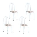 Ver imagem 1 de Kit 4 Cadeiras Tubular 89x37x42 cm Ane B Branco/Arabesco