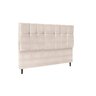 Cabeceira Opala Bege Estofada para Cama Box Solteiro 94cm Quarto Luxo Jbe Móveis - 1