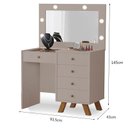 Ver imagem 3 de Penteadeira Camarim Luna com Banqueta Mani – Luapa Móveis