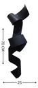 Ver imagem 2 de Decoração Escultura Parede de Metal Decoração Sala Quarto Escritório Home Decor Preto
