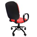 Ver imagem 7 de Cadeira de Escritório Giratória Reforçada 200 Kg Po com Regulagem Altura Tecido Vermelha