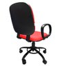Cadeira de Escritório Giratória Reforçada 200 Kg para Obeso Po com Regulagem Altura Tecido Vermelha - 7