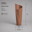 Ver imagem 3 de Vaso Florença Grande Decorativo de Cerâmica para Sala e Mesa Mocha Mousse