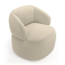Ver imagem 5 de Poltrona Orgânica Giratória Living Glee Bouclê Bege - Desk Design