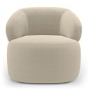 Ver mais imagens de Poltrona Orgânica Giratória Living Glee Bouclê Bege - Desk Design
