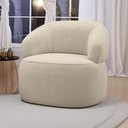 Ver imagem 2 de Poltrona Orgânica Giratória Living Glee Bouclê Bege - Desk Design