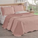Ver imagem 1 de Colcha Queen Bouti dupla Face 03 Peças - Rosê