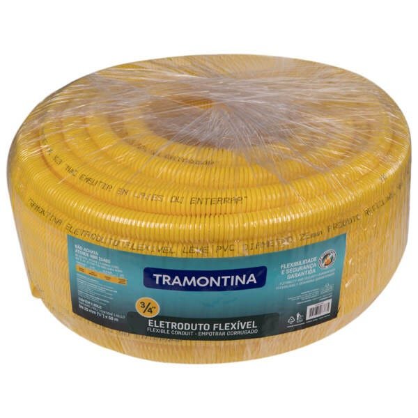 Eletroduto Corrugado 3/4" 50 Metros Amarelo - Tramontina - 2