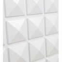 Ver imagem 3 de Kit 4 Placas Revestimento de Parede PVC 3d Alto Relevo Piramide Branco