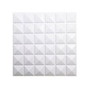 Ver imagem 2 de Kit 4 Placas Revestimento de Parede PVC 3d Alto Relevo Piramide Branco