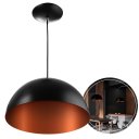 Ver imagem 2 de Luminaria de Teto Pendente Meia Lua 60 Cm Preto/cobre