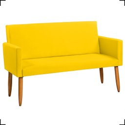 Namoradeira Decorativa Para Sala Nina 2 Lugar Para Recepção Manicure Escritório Suede - 1