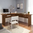 Ver imagem 7 de Mesa Escrivaninha de Canto 1 Gaveta 150x165 Cm Cedro Arly