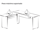 Ver imagem 4 de Mesa Escrivaninha de Canto 1 Gaveta 150x165 Cm Cedro Arly