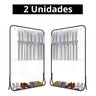 2 Cabideiro De Ferro Para Apoio Sem Porta Nova Decor Arara para roupas - 2
